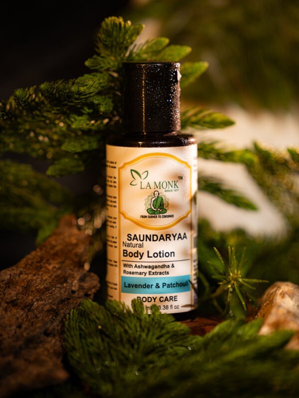 Saundaryaa Natural Body Lotion - Lavender & Patchouli - Image 2
