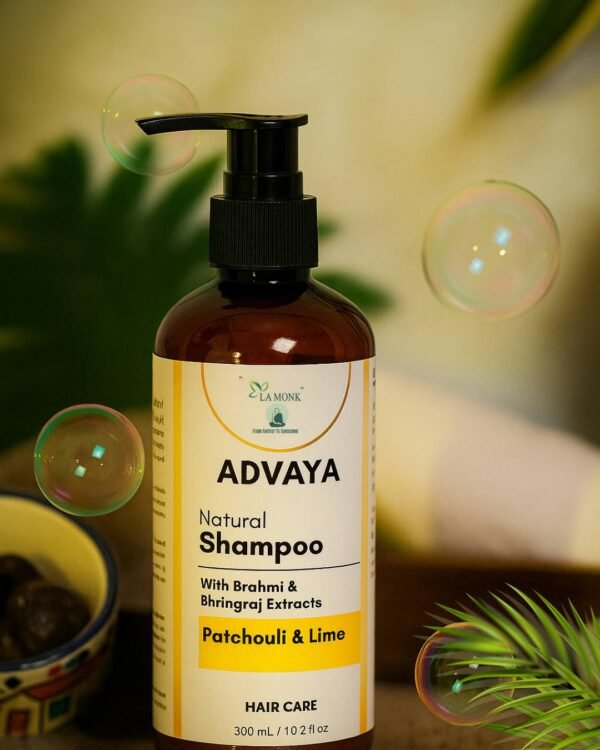 Advaya Natural Shampoo - Patchouli & Lime - Image 1