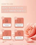 Organic Rose Water With Cucumber Extract - Image 2