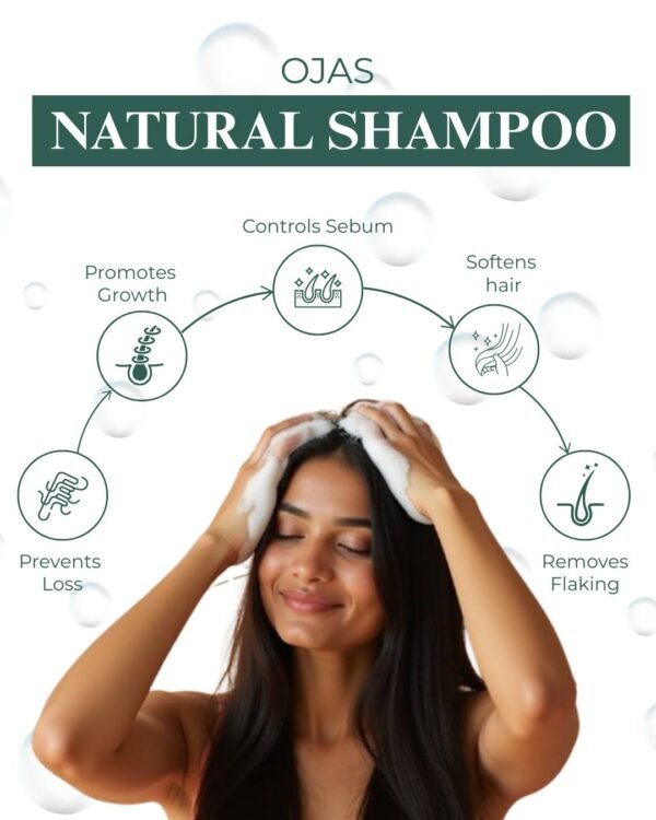Ojas Natural Shampoo - Sandalwood & Rose - Image 2
