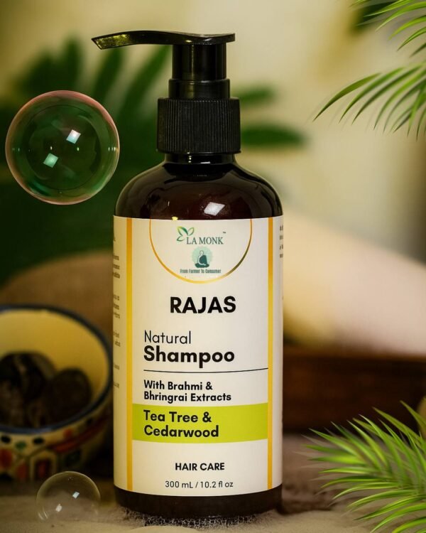 Rajas Natural Shampoo - Tea Tree & Cedarwood - Image 1