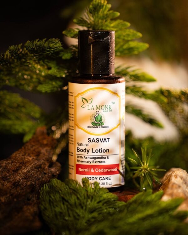 Sasvat Natural Body Lotion - Neroli & Cedarwood - Image 2
