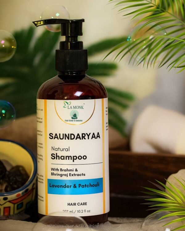 Saundaryaa Natural Shampoo - Lavender & Patchouli - Image 1