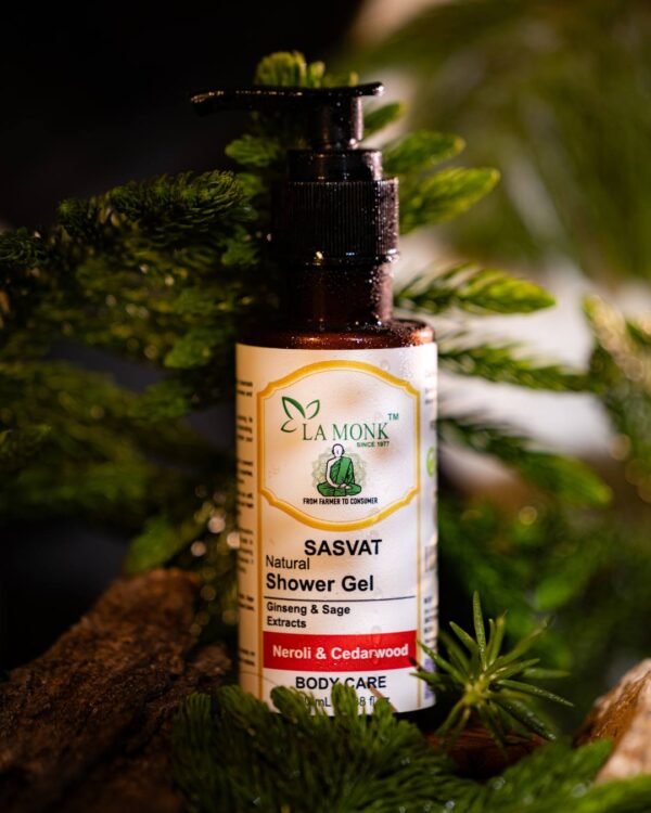 Sasvat Natural Shower Gel - Neroli & Cedarwood - Image 2
