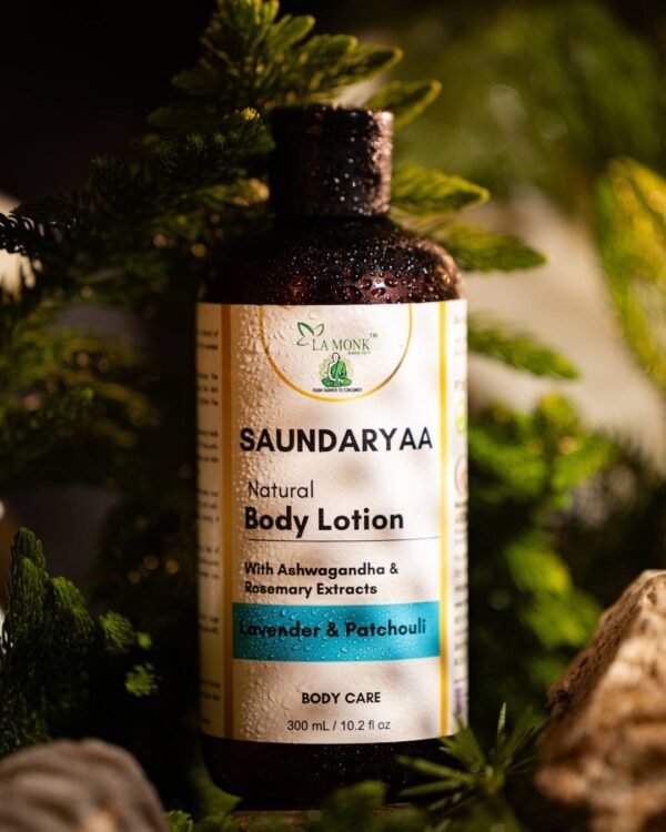 Saundaryaa Natural Body Lotion - Lavender & Patchouli - Image 1