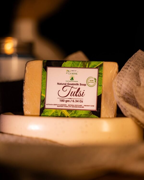 Tulsi Goat Milk Soap - Image 1