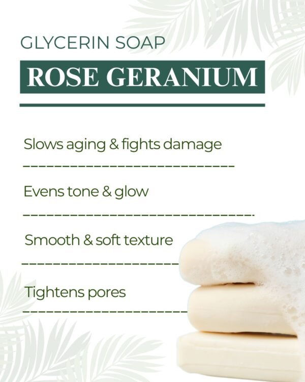 Rose Geranium Glycerin Soap - Image 3